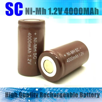 18PCS de Alta Qualidade, Bateria Recarregável SC Ni-Mh 1,2 V 4000MAh,Sem a Guia Para a chave de Fenda Elétrica