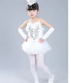 1pcs/monte gratuito de transporte Profissional White Swan Lake Ballet Tutu Traje Meninas Crianças a dançar balé vestido