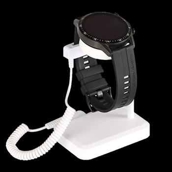 5pcs Branco Fábrica Vender Smart Watch Segurança Exposição de Stand Anfitrião do Alarme Suporte Para Apple Store Display com Função de Carga