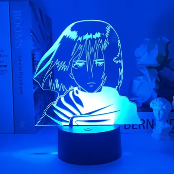 Anime Ataque Titan RGB Lâmpada Mangá Figura para a Decoração Home 3D Anime Luz da Noite Criança Presente de Aniversário Ataque titan