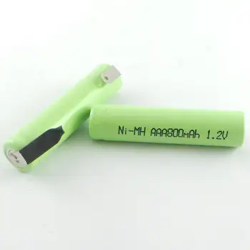 Brown 1,2 V 7 AAA FLYCO barbeador elétrico bateria recarregável 800MAH baterias NiMH com soldagem de peça Recarregável do Li-íon da Célula