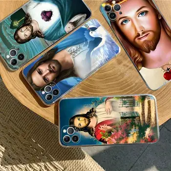 Jesus Cristo, Deus de Telefone de Caso Para o iPhone XR X XS Max 14 13 Pro Max 11 12 Mini 6 7 8 além de 2020 SE a Impressão de Capa