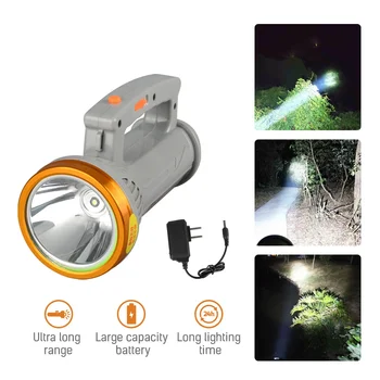 LEVOU Farol Lanterna ao ar livre Luz Forte da Noite de Pesca Patrulha de Caminhada Portátil de Luz de Emergência com Bateria interna