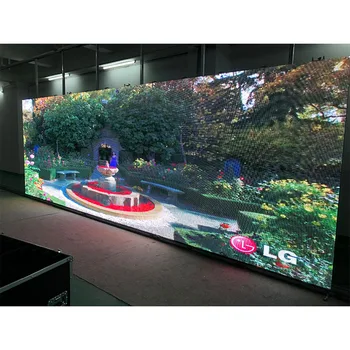 Matriz de vídeo de led de painel de parede P3.91P4.81 500*500/500*1000mm da cor cheia do RGB SMD LED indoor publicidade transparente tela
