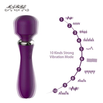 Poderoso Clitóris Vibradores Para as Mulheres USB de Recarga Varinha Mágica AV Vibrador Massageador Sexual de bem-estar Erótico Brinquedos Sexuais Para Casais