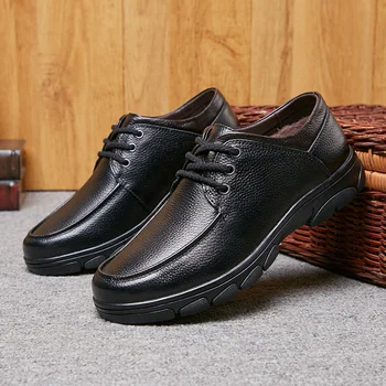 Sapatos de Homens Novos de Couro Genuíno de Negócios Formal de usar o sapato Casual de Luxo Oxfords Para Homens Lace-Up de Couro de Vaca Sapatos de Homem