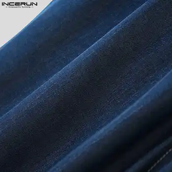 Moda Bem Encaixe Calças compridas INCERUN Homens Bonitos Casual Jeans Calças Masculinas de Todos-jogo de Cintura Alta de Design Pantalons S-5XL 2022 4