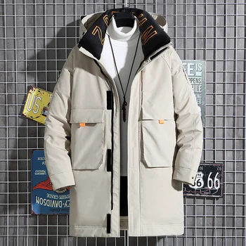 2021 tiktok trabalho de inverno casaco jaqueta homens do tempo de espessamento nova tendência de estilo de superar inverno casaco marca casaco com capuz