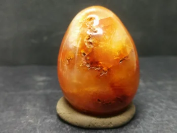 86.2 gNatural cor ágata vermelha ovo de polimento de cristal de quartzo cura de pedra, móveis de acessórios