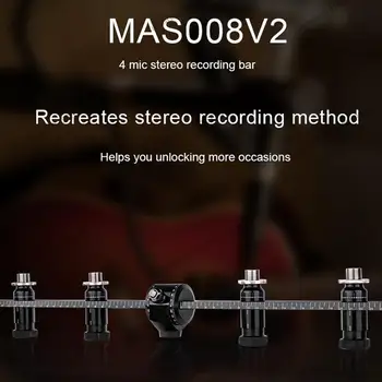Alctron MAS008V2 quatro suporte de microfone de gravação de vários mic stand oferecer a medida exata para a posição do microfone padrões e ângulo 0