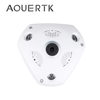 AOUERTK Panorama 360 wi-FI da Câmara Smart 1080P Full Vista a Detecção de Movimento de 2MP Casa VR Câmera de Vídeo CCTV Segurança VR Vigilância