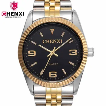 CHENXI Quartzo Relógio Homens de melhor Marca de Luxo Famosos Relógios de pulso de Homem Relógio, Cinta de Aço Inoxidável Relógios Masculinos Presentes Relógio NATATE