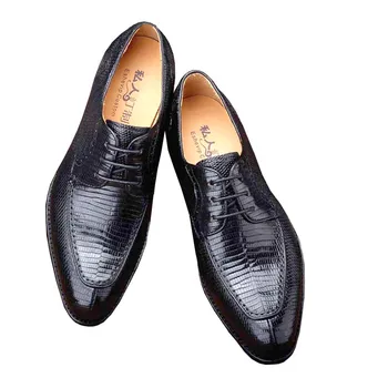 ourui verdadeira nova pele de Lagarto homens de negócios, Homens sapatos manual de Homens, sapatos de couro de pele de Lagarto homens sapatos de negócios de lazer