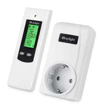 Programa Smart Wireless Termostato Sensor Soquete de Aquecimento e Arrefecimento Modo de Controlador de Temperatura de Saída do Plug-in do Soquete Elétrico.