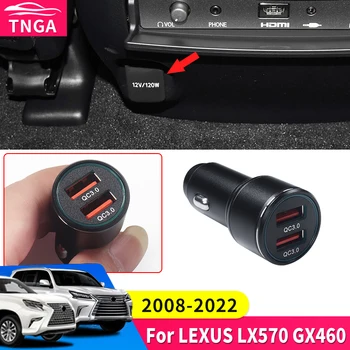 QC3.0 Carregador do Carro de USB 2 Portas Para Lexus LX570 GX460 GX470 2003-2022 2021 2020 2019 LX 570 GX 460 Interior atualizado Acessórios