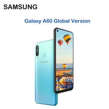 Samsung Galaxy A60 Versão Global Celular 6.3 Polegadas 6GB RAM de 128 gb ROM 32MP Triplo Câmera Traseira de 2 SIM Desbloqueado Smartphone Android