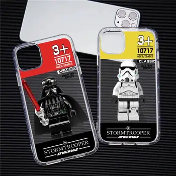 Star Wars Stormtrooper Caso de Telefone Para o iphone 14 13 12 11 Mini Pro Max XS X XR Macio Tampa Transparente