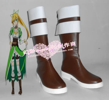 Sword Art Online ALO Cosplay Kirigaya Suguha Meninas Halloween Parte Longa de Sapatos Botas H016