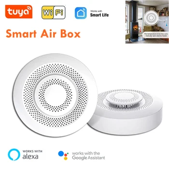 Tuya wi-Fi Dióxido de Carbono Sensor de CO2 Detector de Qualidade do Ar Testador de Formaldeído Detector Sensor de Umidade Smart Home do Alarme de Detector de 0