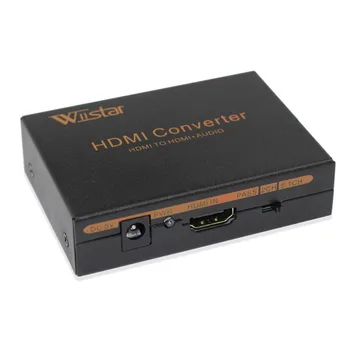 Wiistar HDMI Extrator de Áudio HDMI para HDMI SPDIF Óptica + RCA L / R de Áudio HDMI Conversor Divisor de 2 CANAIS 5.1 CH 0