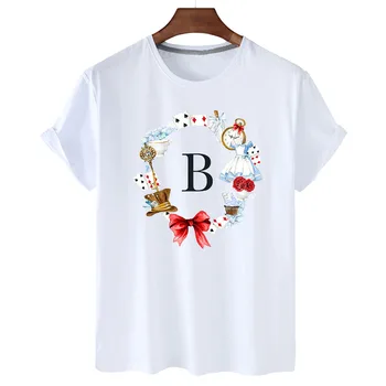Algumas T-shirts Para os Amantes de Letras Tee Padrão de Impressão de Verão Branca de Manga Curta Tops Mulheres o Homem Solta Roupas Unissex Casual 1