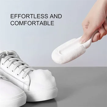 Calçado profissional escova de limpeza multifuncional longo tratado sapato escova de limpeza branco sapato chinelos de quarto kit de suspensão escova macia sapato 2