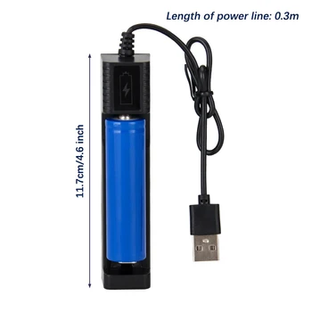 18650 Bateria de Lítio Carregador USB Smart Único Slot de Vários Modelos de Bateria, Adaptador de carregador Com Indicador Luminoso de Luz 4