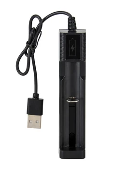 18650 Bateria de Lítio Carregador USB Smart Único Slot de Vários Modelos de Bateria, Adaptador de carregador Com Indicador Luminoso de Luz 5